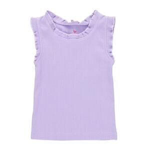 Pink Chicken Purple Ruffle Ribbed Tank Top Size 5Y